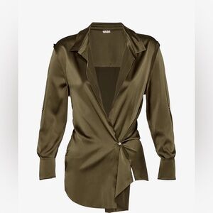 NWT SER.O.YA Raines Silk Shirt